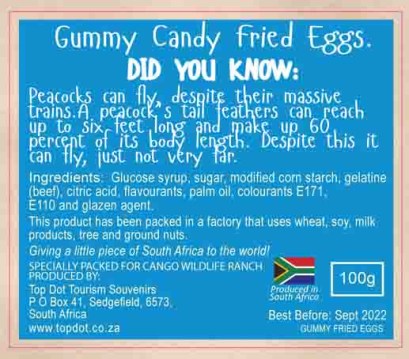 peacock fried eggs back